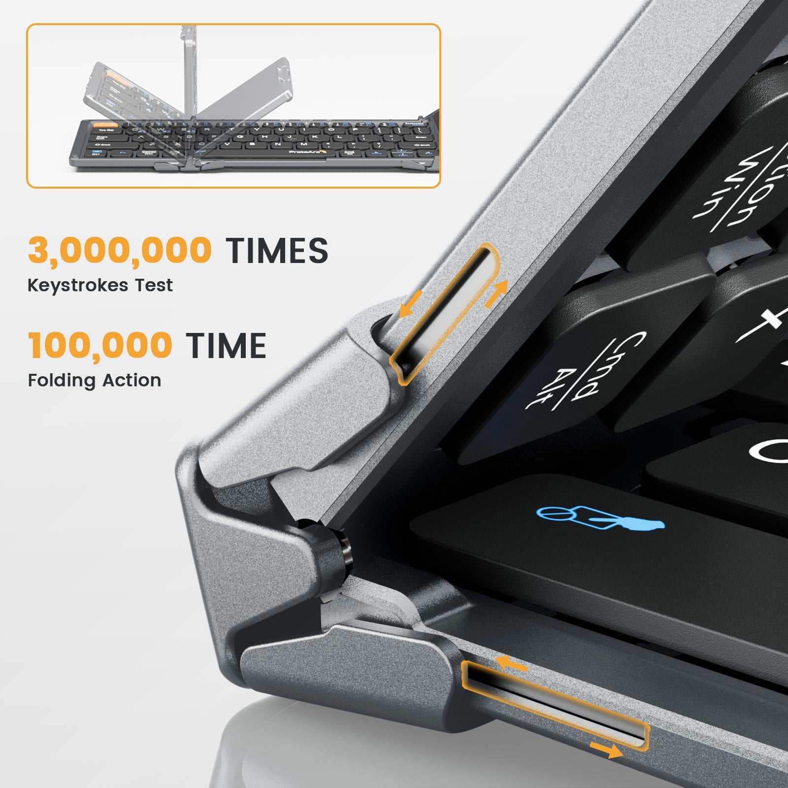 ProtoArc® XK02 Foldable Bluetooth Keyboard with Touchpad