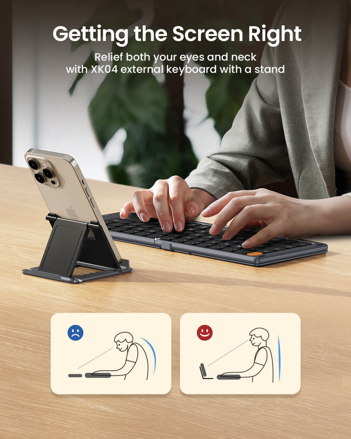 XK04 Foldable Compact Bluettooth Keyboard