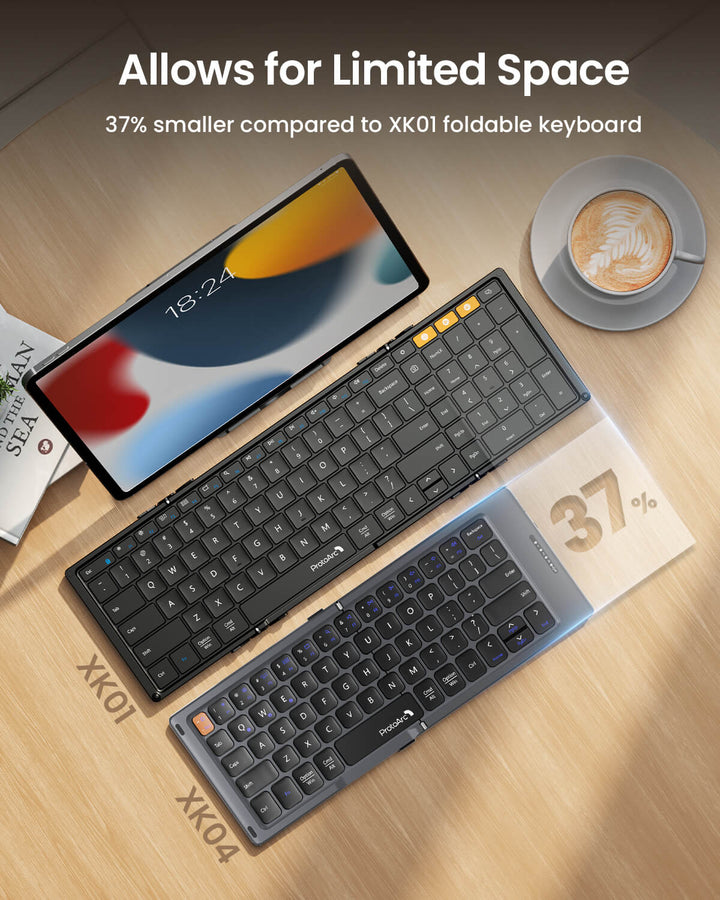 XK04 Foldable Compact Bluettooth Keyboard