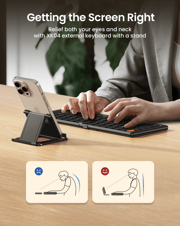 XK04 Foldable Compact Bluettooth Keyboard