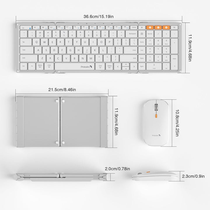 XKM01 三つ折り Bluetooth キーボードとマウスのコンボ