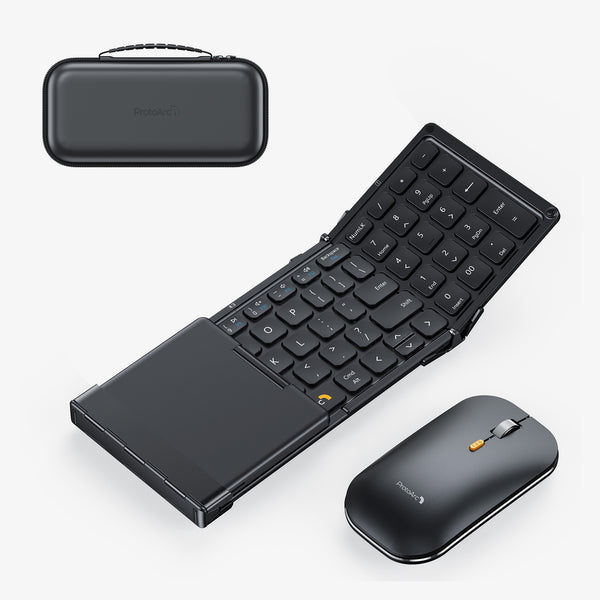 XKM01 Mini Tri-Fold Bluetooth Keyboard and Mouse Combo