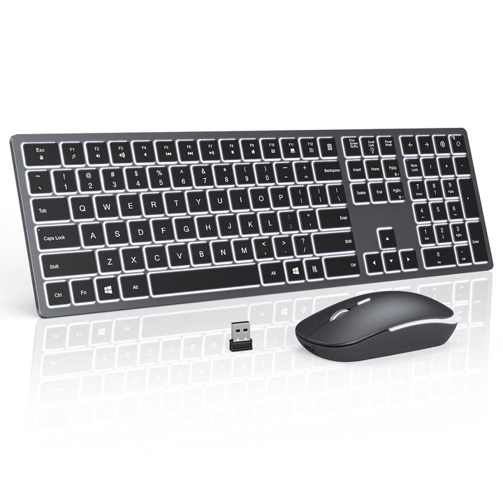 IWG-ZXK26TZ Backlit Wireless Keyboard and Mouse Combo