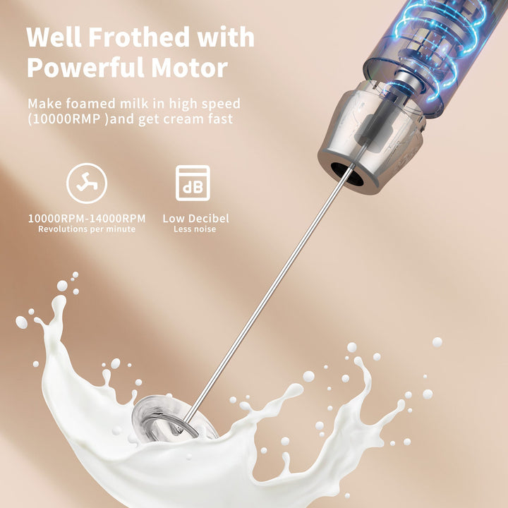 ZK FrothMate Milk Frother Without Stand Purple Teal Fade