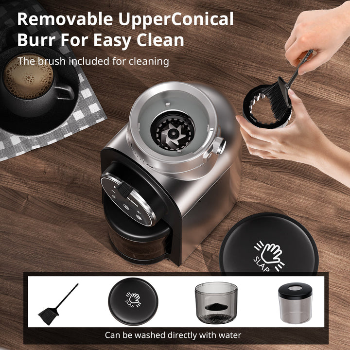 ProtoArc Electric Conical Burr Coffee Grinder - Stainless Steel