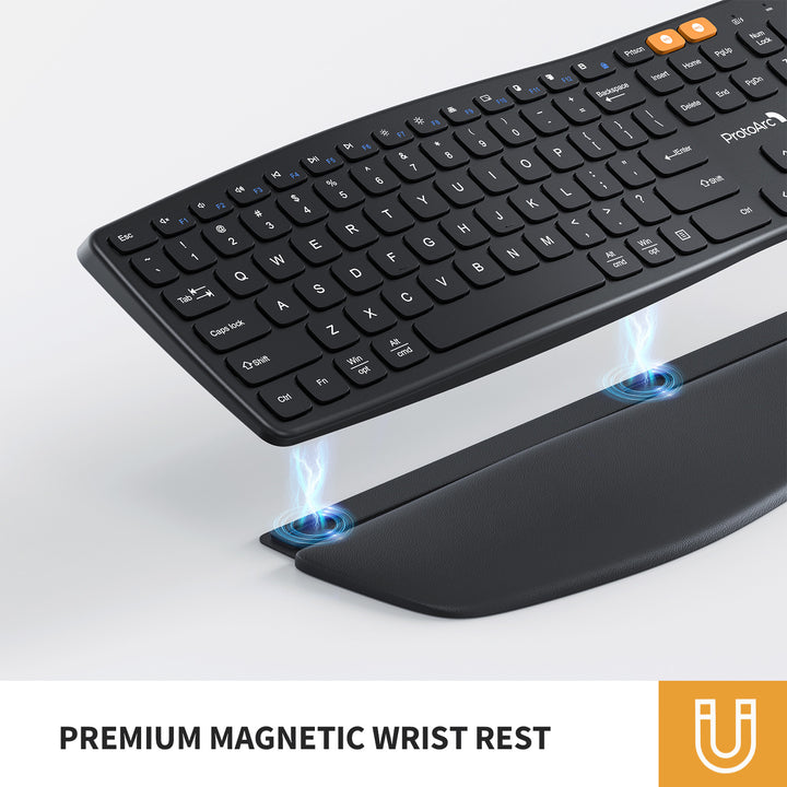 EKM02 Ergonomic Keyboard Mouse Combo Wrist Rest