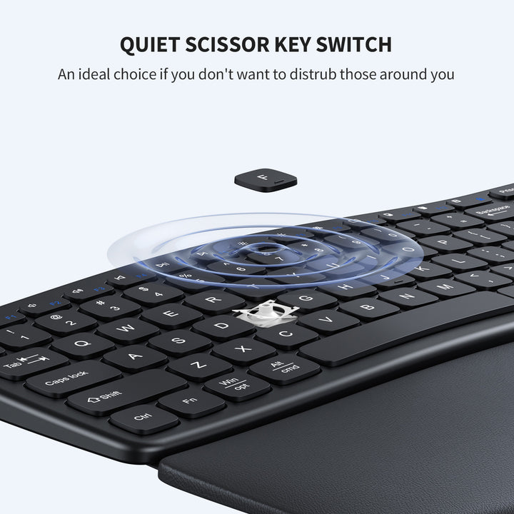 EKM02 Ergonomic Keyboard Mouse Combo Scissor Switch