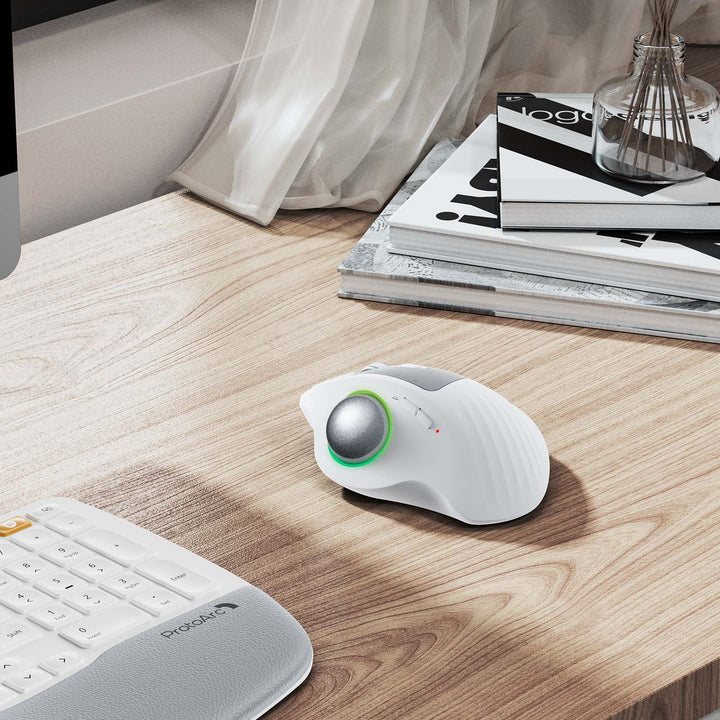 EM01 Advanced Wireless RGB Trackball Mouse