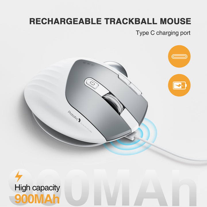 EM01 Advanced Wireless RGB Trackball Mouse