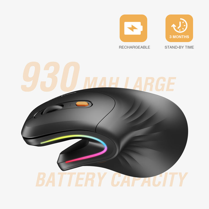 EM11 Vertical Mouse Rechargeable