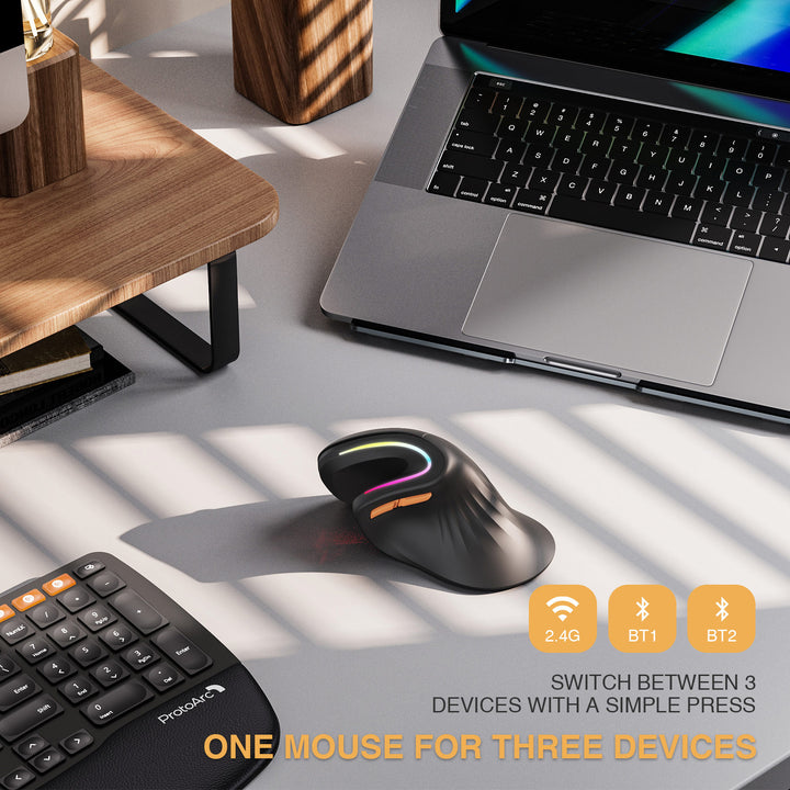 EM11 Vertical Mouse for Three Devices