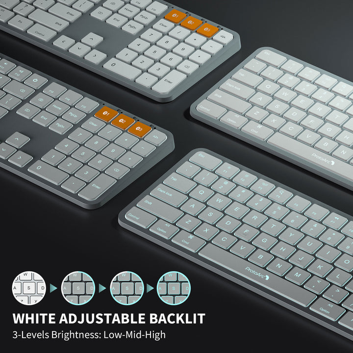 KM100-A Backlit Bluetooth Keyboard and Mouse Combo for Mac