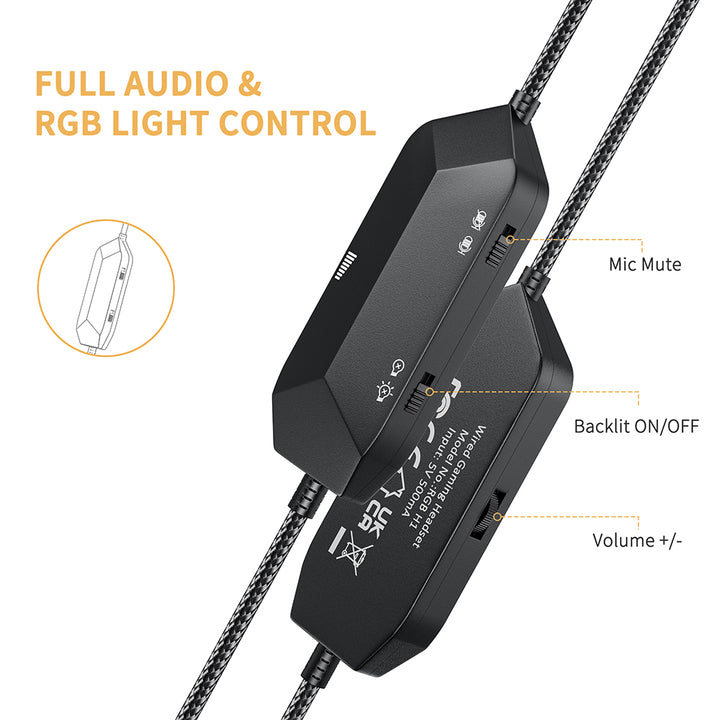 RGB H1 Advanced Wired RGB Headset Control