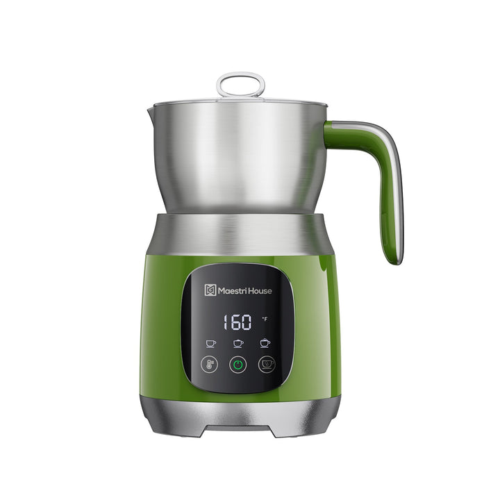 Maestri House 21 oz Detachable Smart Touch Digital Milk Frother Pot, Green